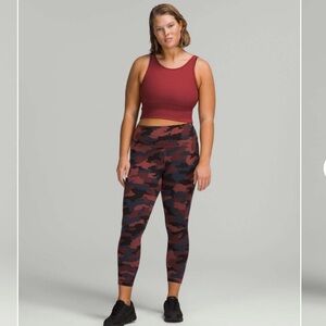 Lululemon Wunder Train High-Rise Tight 25" Size 4 365 Camo Smokey Red Legging
